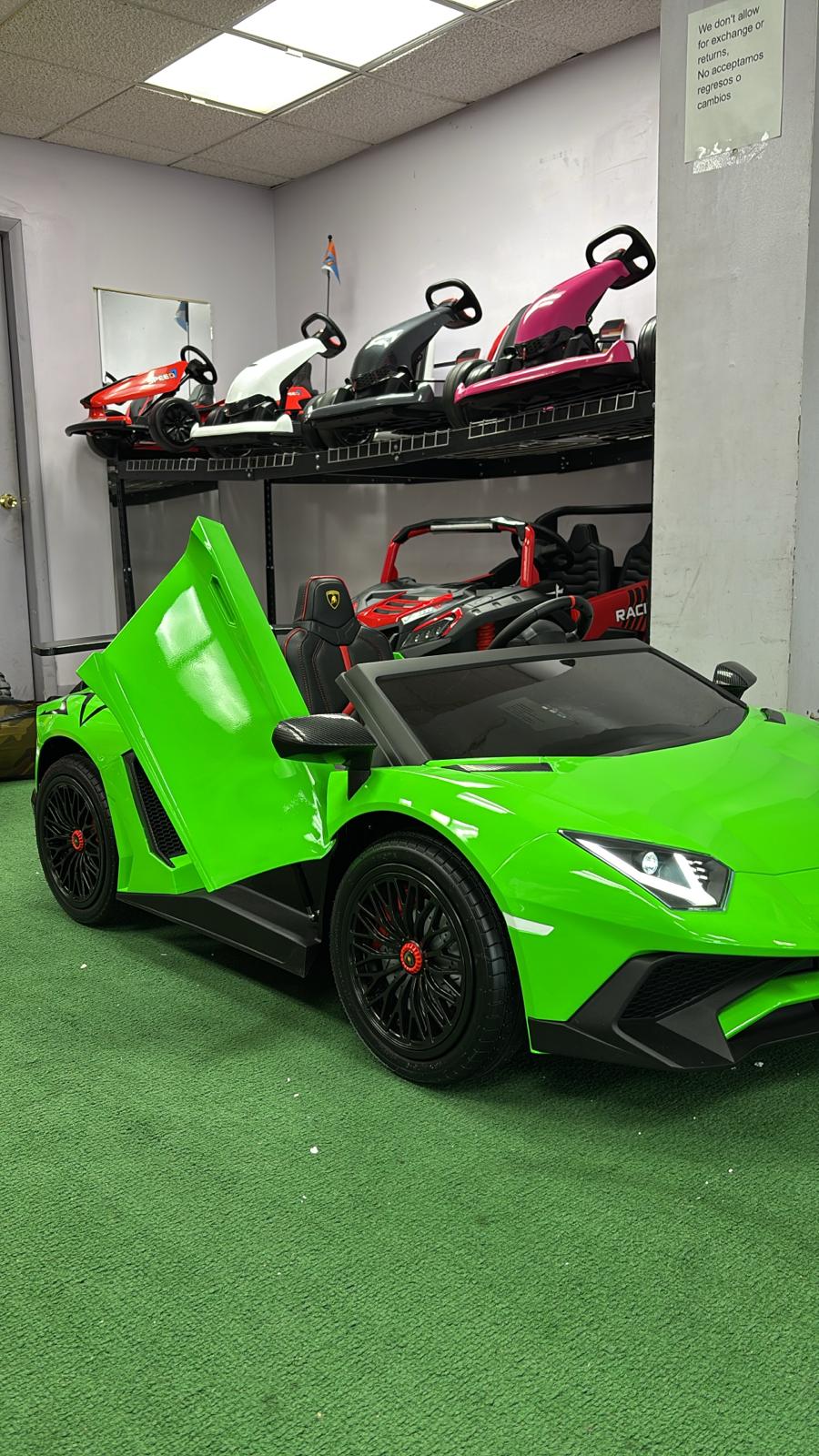 Green-lamborghini-sv-for-kids