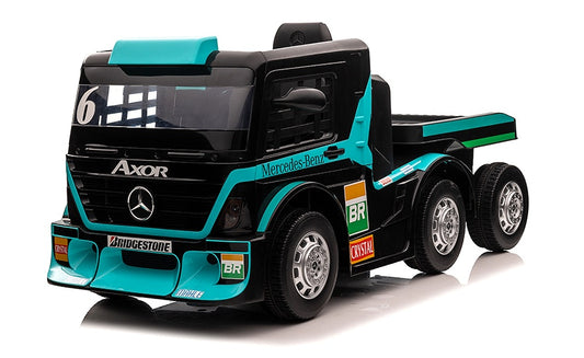 Camión grúa Mercedes con plataforma plana y asiento para conductor, 24 V