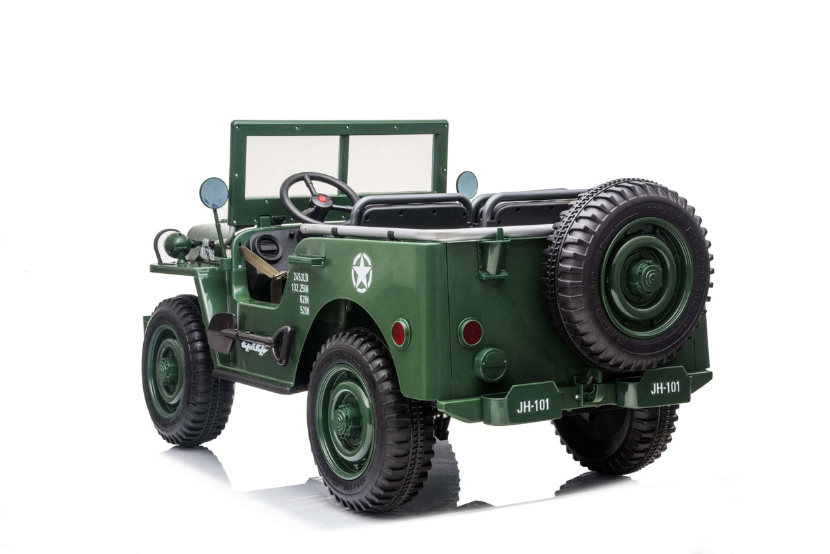 2027 4x4 3-Seater 24V Military Willy Jeep