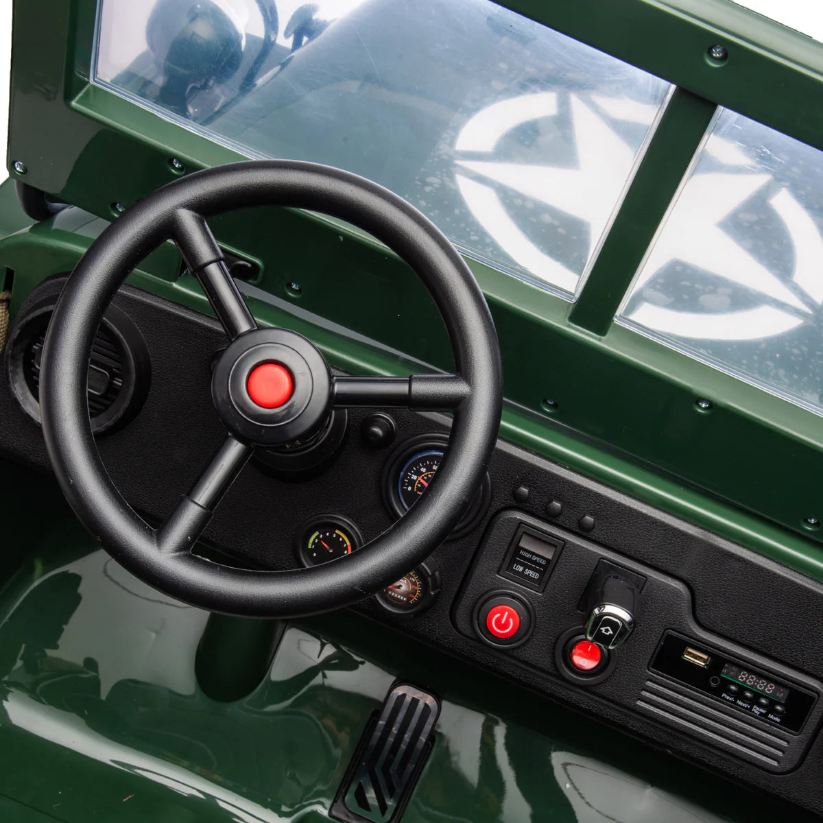 2027 4x4 3-Seater 24V Military Willy Jeep
