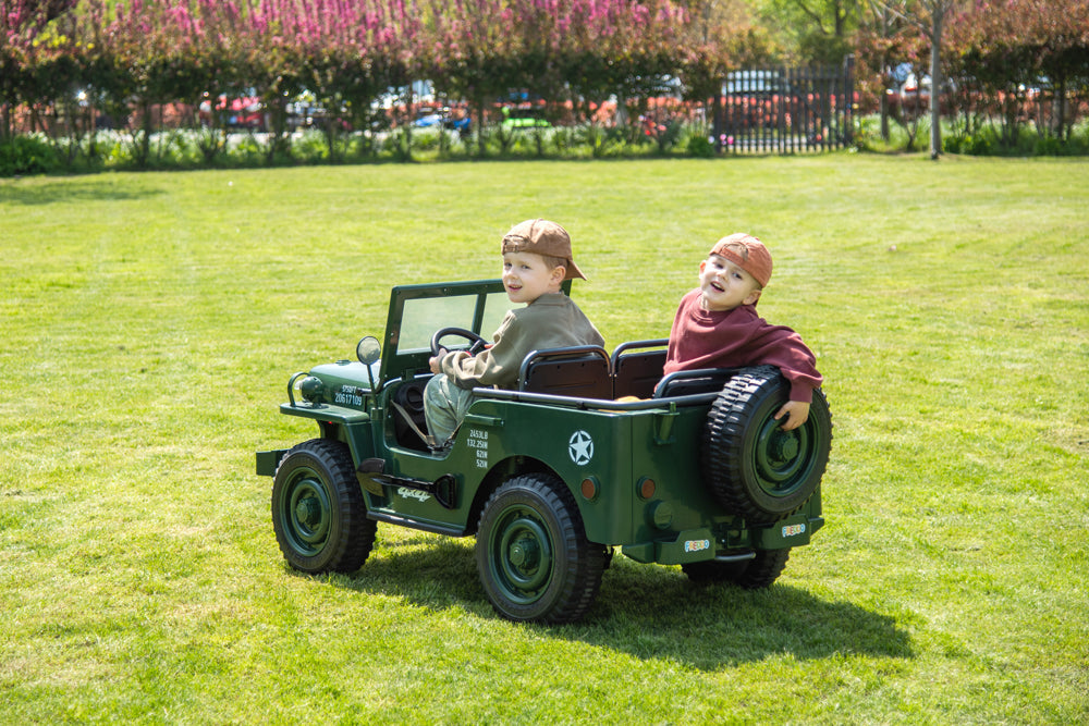 2027 4x4 3-Seater 24V Military Willy Jeep