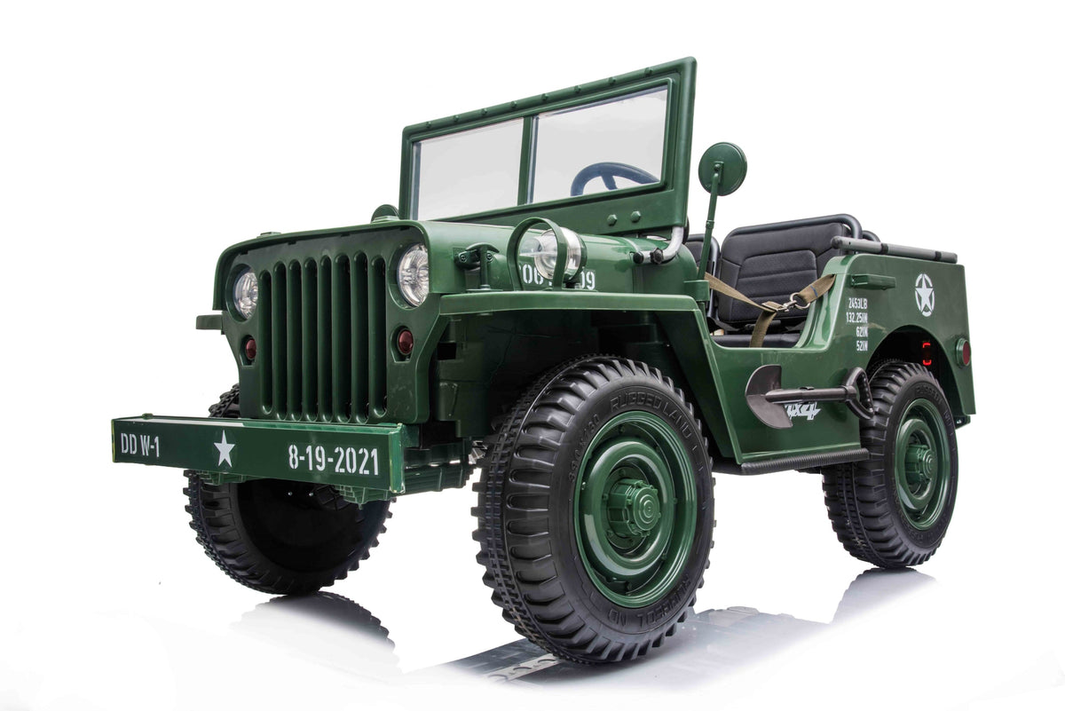2027 4x4 3-Seater 24V Military Willy Jeep