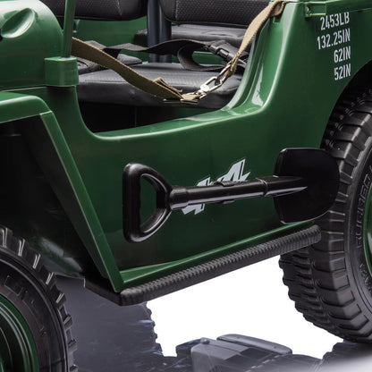 2027 4x4 3-Seater 24V Military Willy Jeep